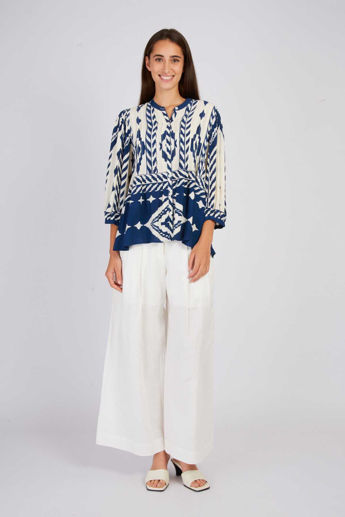 derhy Blouse imprimée graphique LANZA