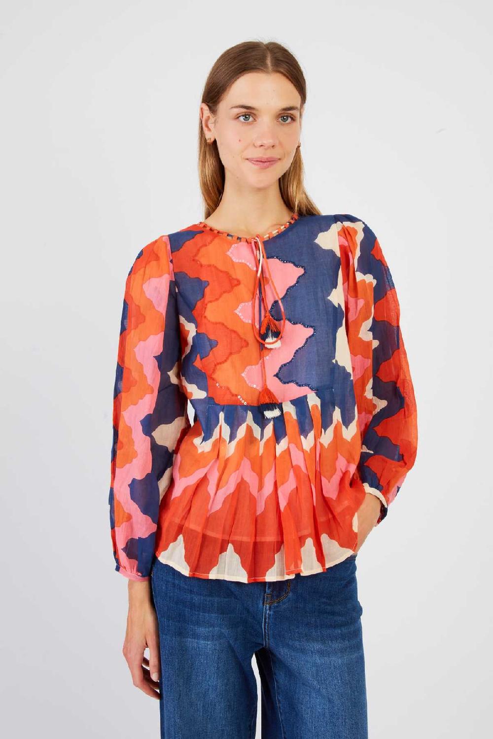 Derhy Blouse Imprimée Maches Longues LANZAROTE