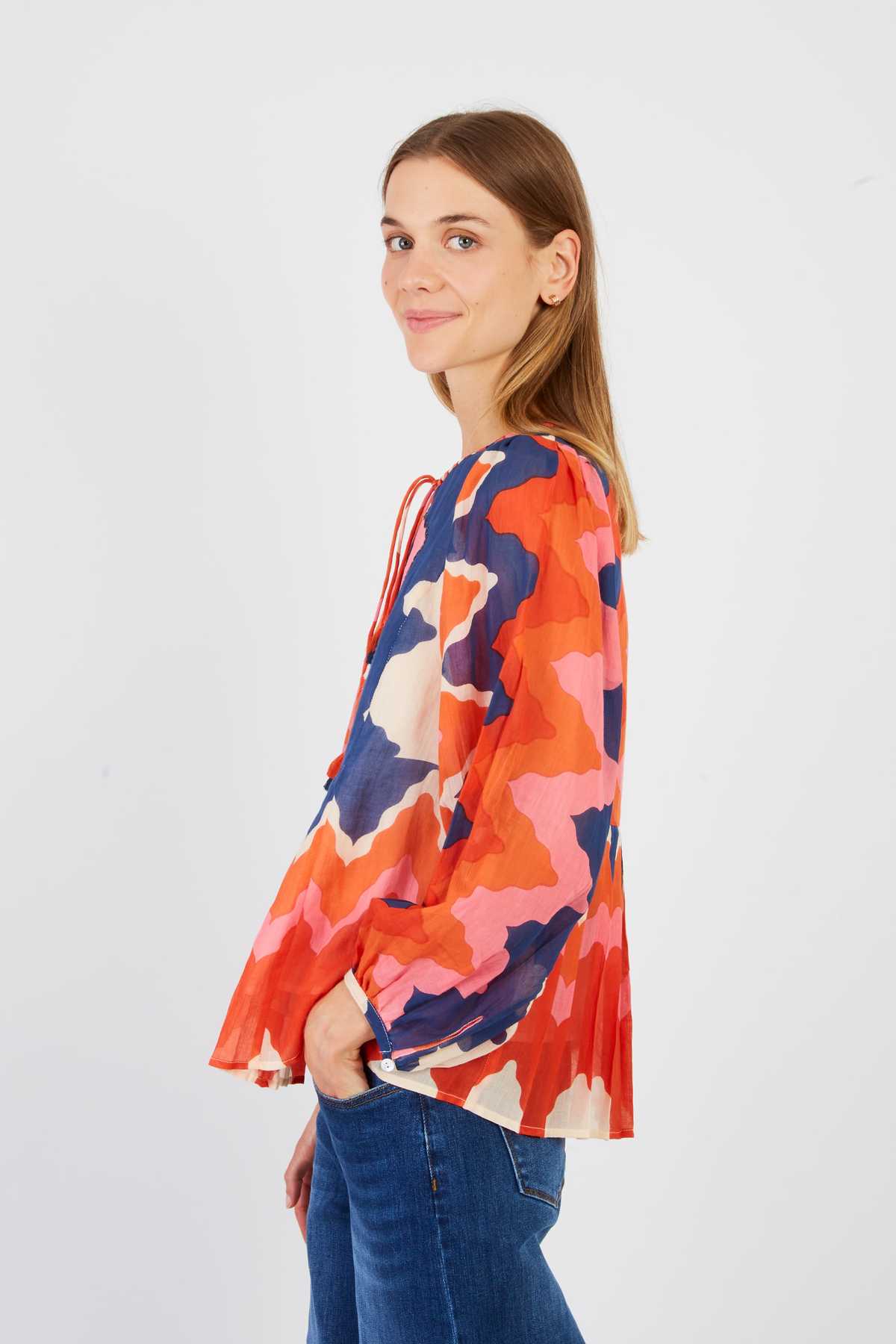 Derhy Blouse Imprimée Maches Longues LANZAROTE