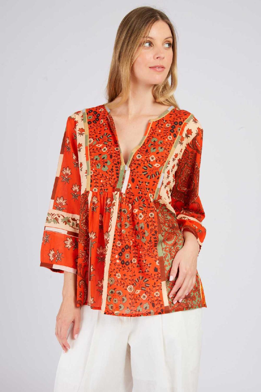 Derhy Blouse Imprimée Manches 3/4 LENNA