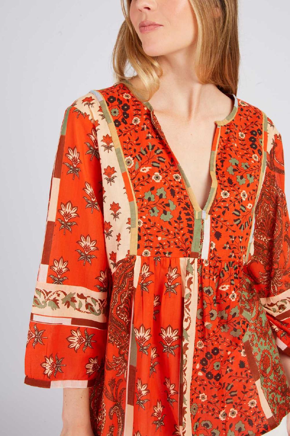 Derhy Blouse Imprimée Manches 3/4 LENNA
