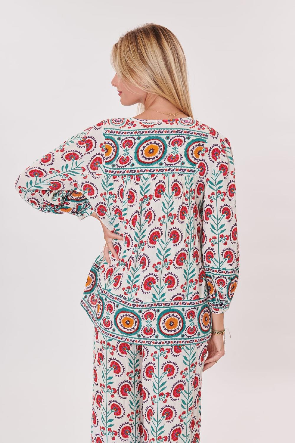 Derhy Blouse Imprimée Manches 3/4 REQUIEM