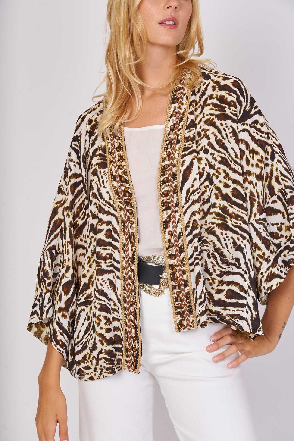 Derhy Blouse Kimono Imprimée ELISEA