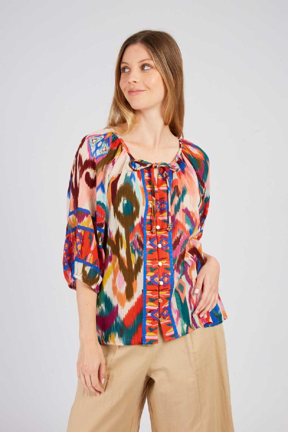 Derhy Blouse Manches 3/4 Imprimée LAMBADA