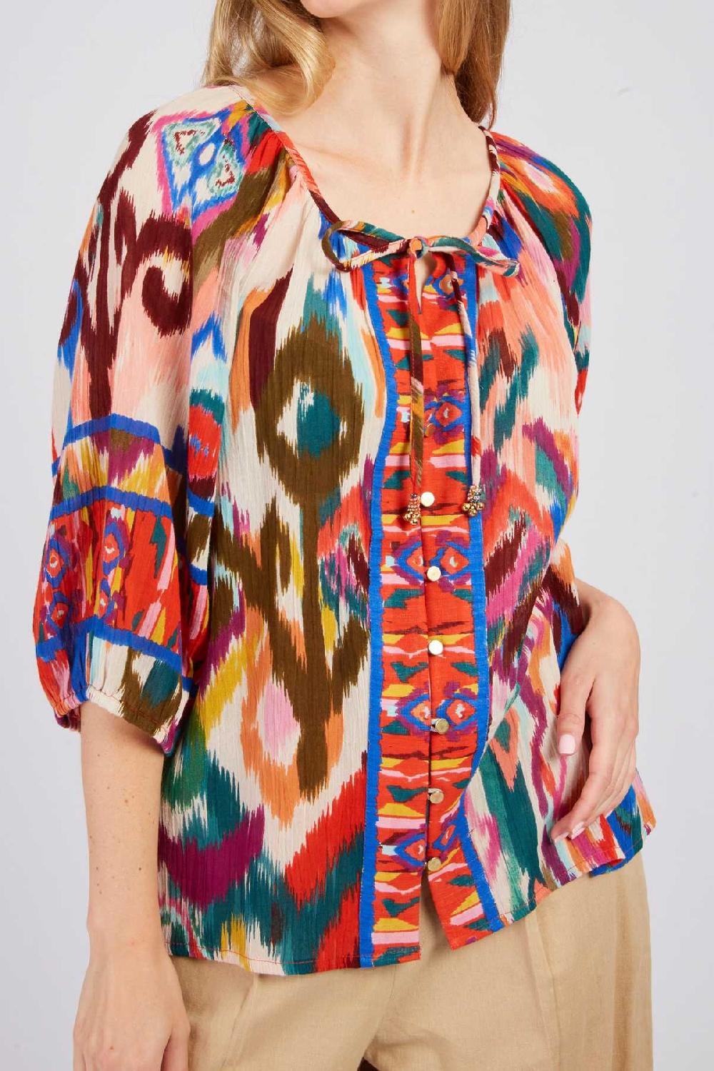 Derhy Blouse Manches 3/4 Imprimée LAMBADA