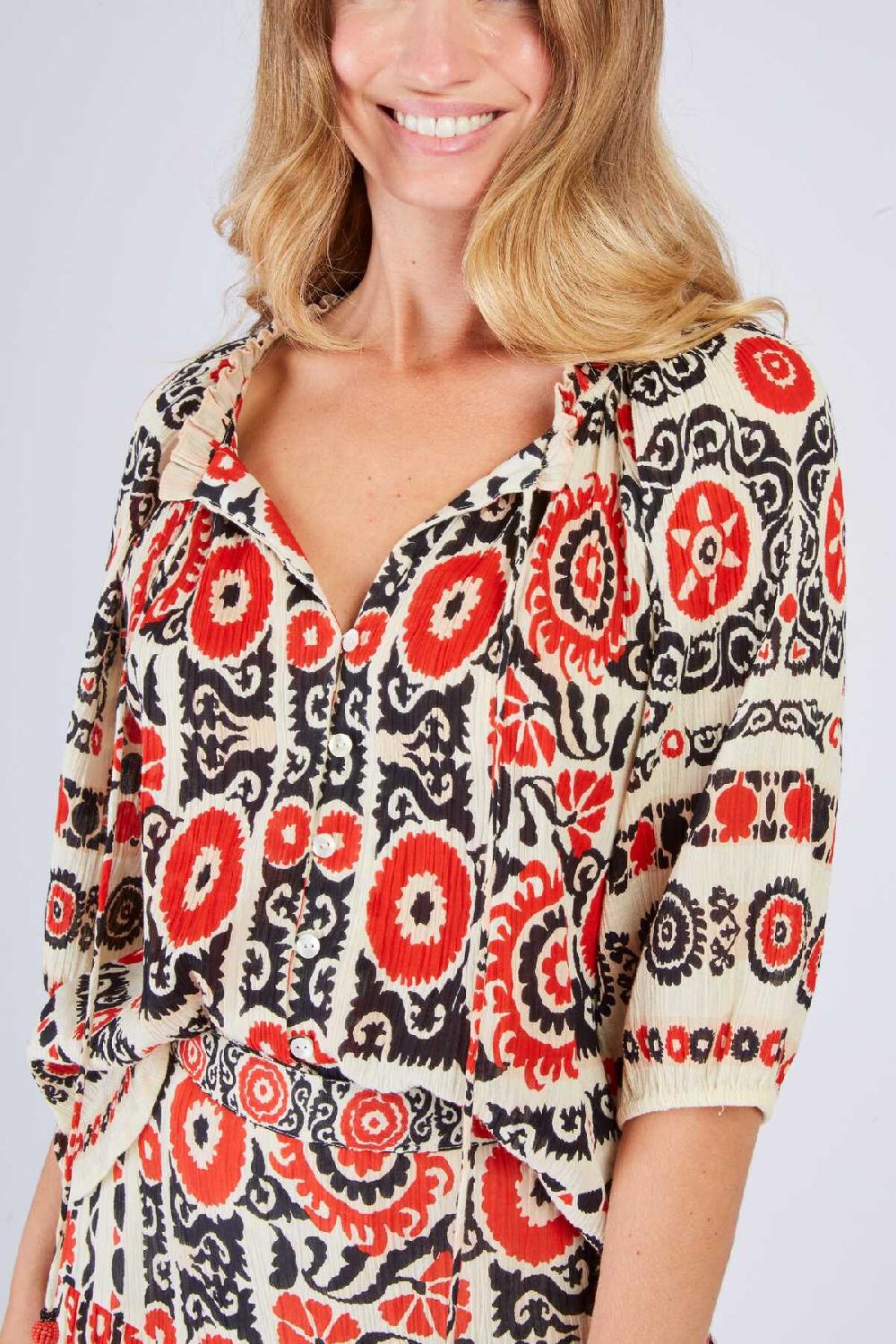 Derhy Blouse Manches 3/4 Imprimée LOURINE