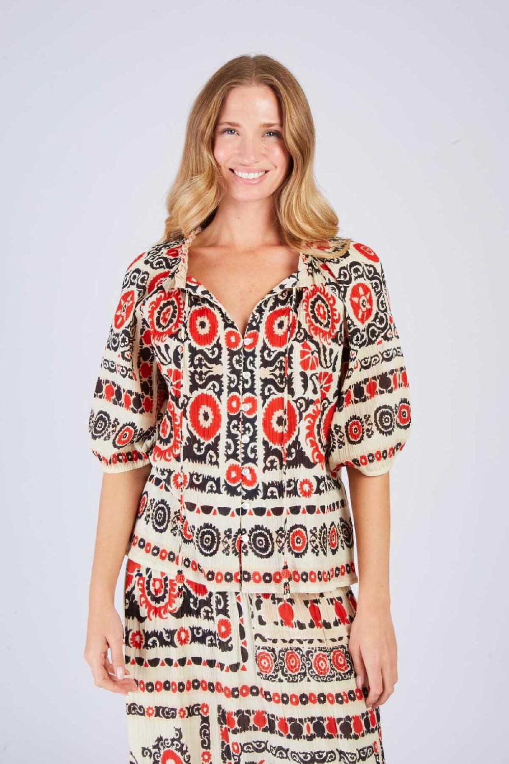 Derhy Blouse Manches 3/4 Imprimée LOURINE