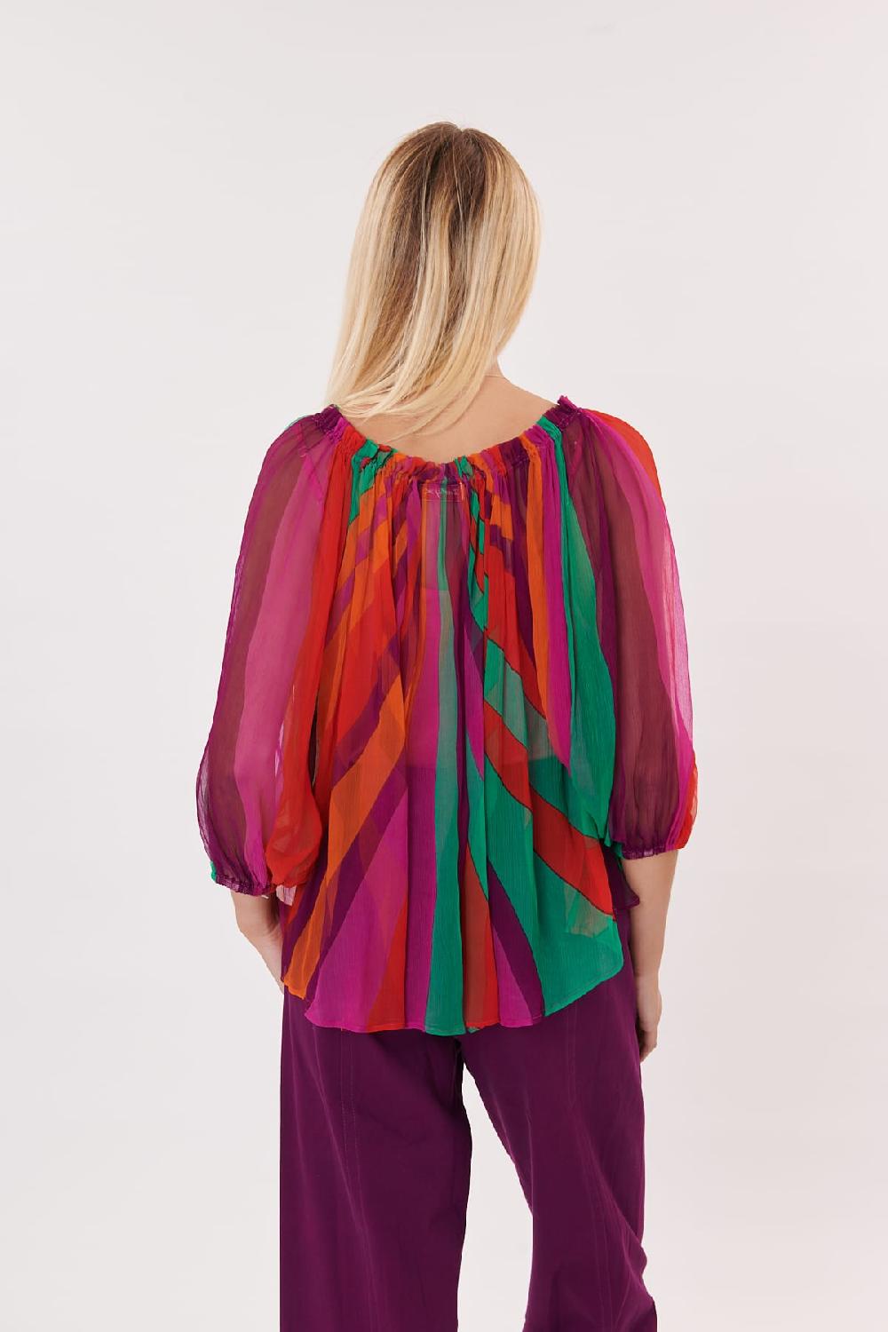 Derhy Blouse Manches 3/4 Imprimée ROUERGUE