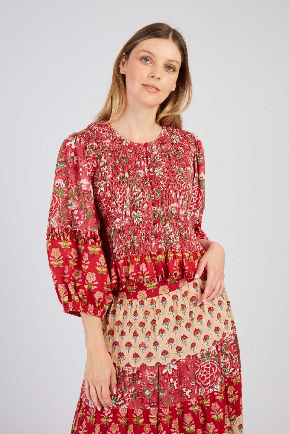 Derhy Blouse Manches Longues Imprimée LOSANGE