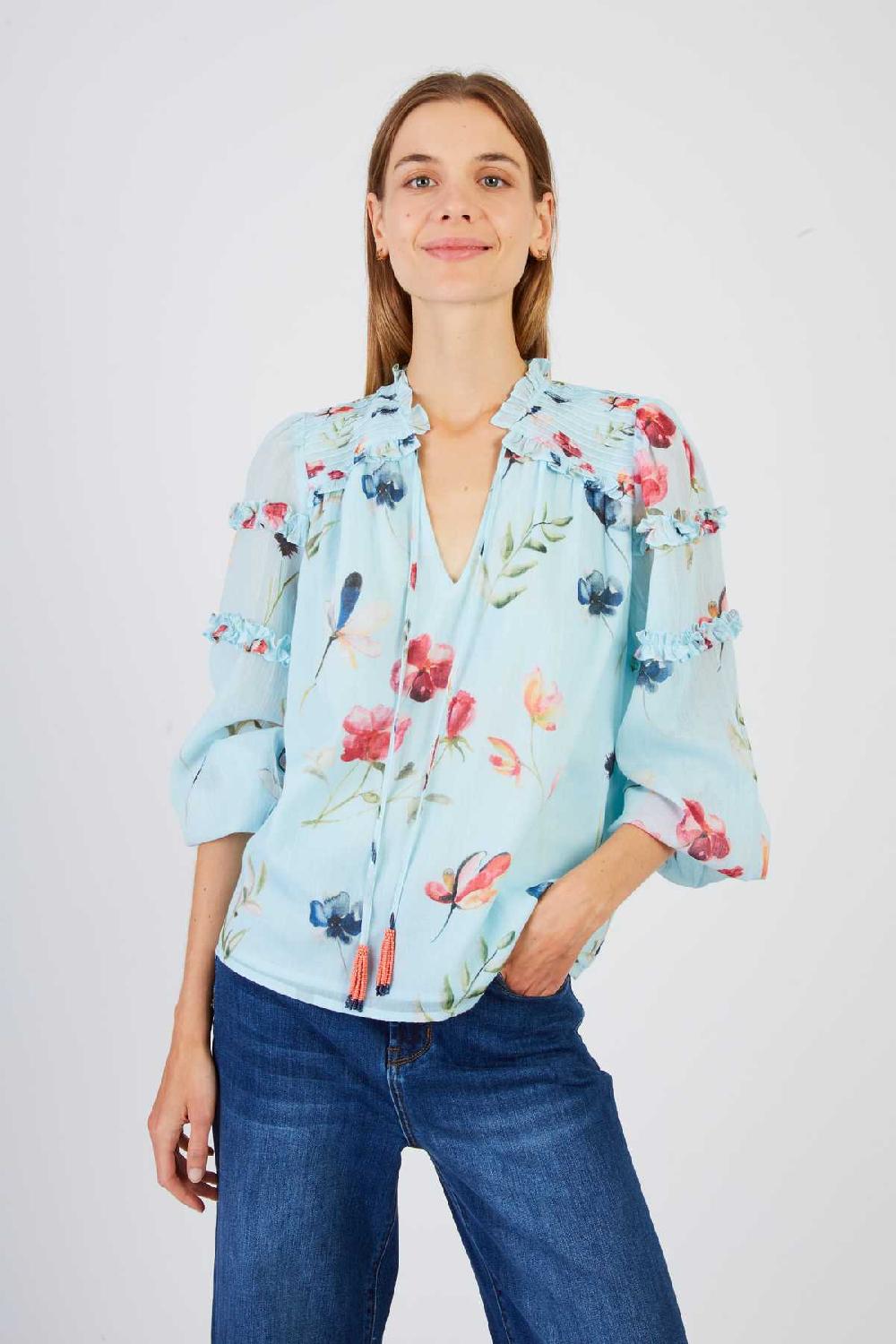 Derhy Blouse Manches Longues Imprimée LOVELY