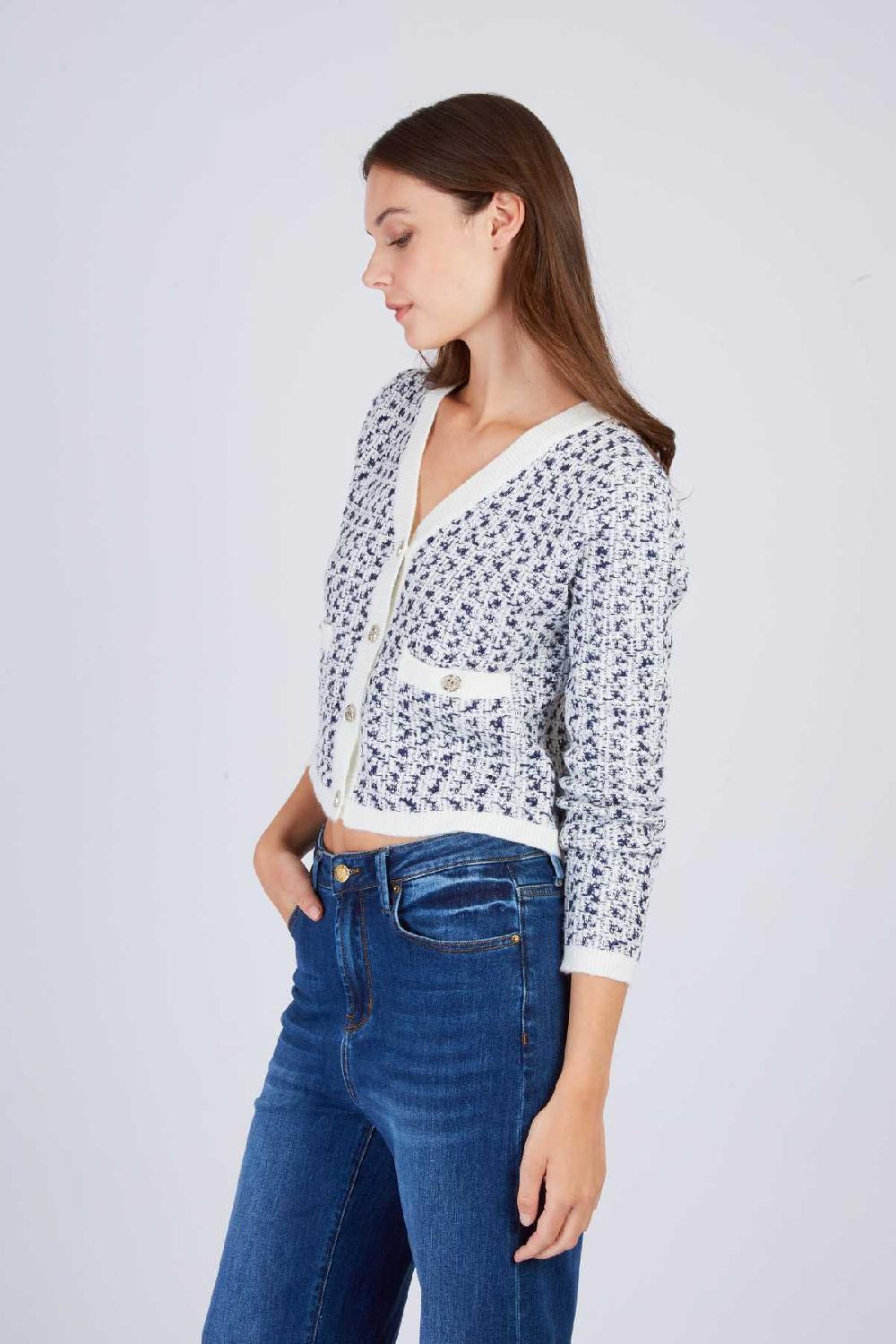 Derhy Cardigan En Maille Bicolore FLOYD
