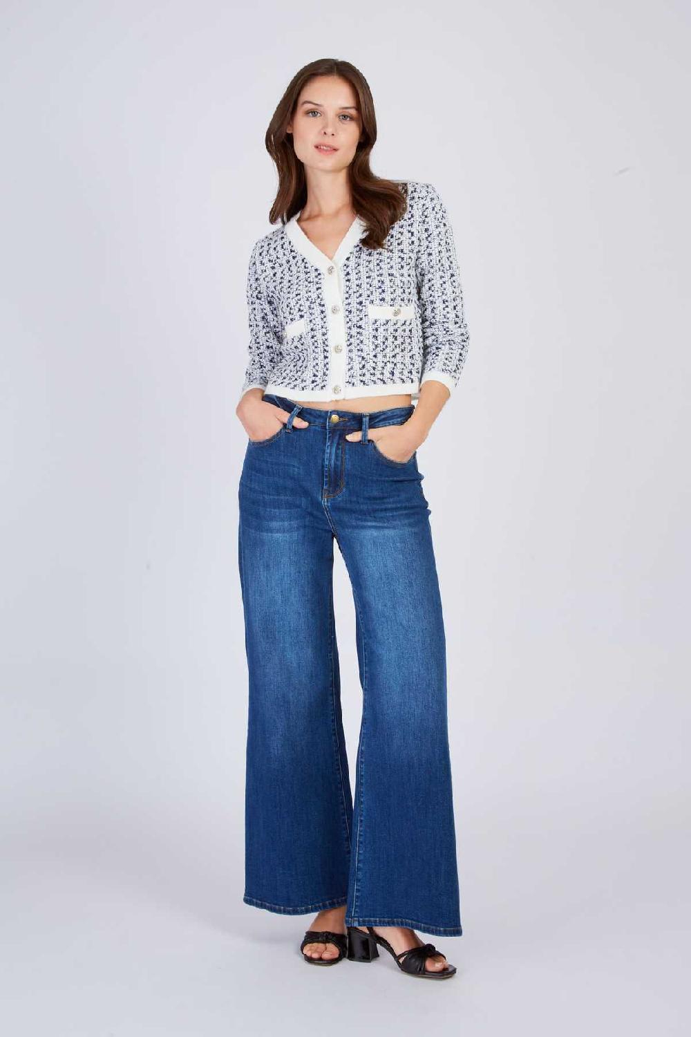 derhy Cardigan en maille bicolore FLOYD