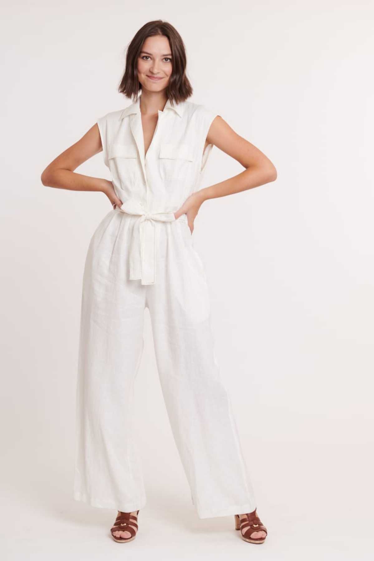 Derhy Combi-pantalon En Lin Uni TANZANI