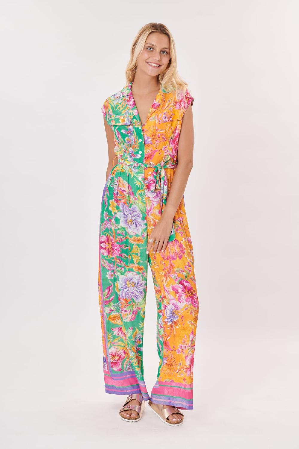 Derhy Combinaison Imprimée Floral Col En V INDIA