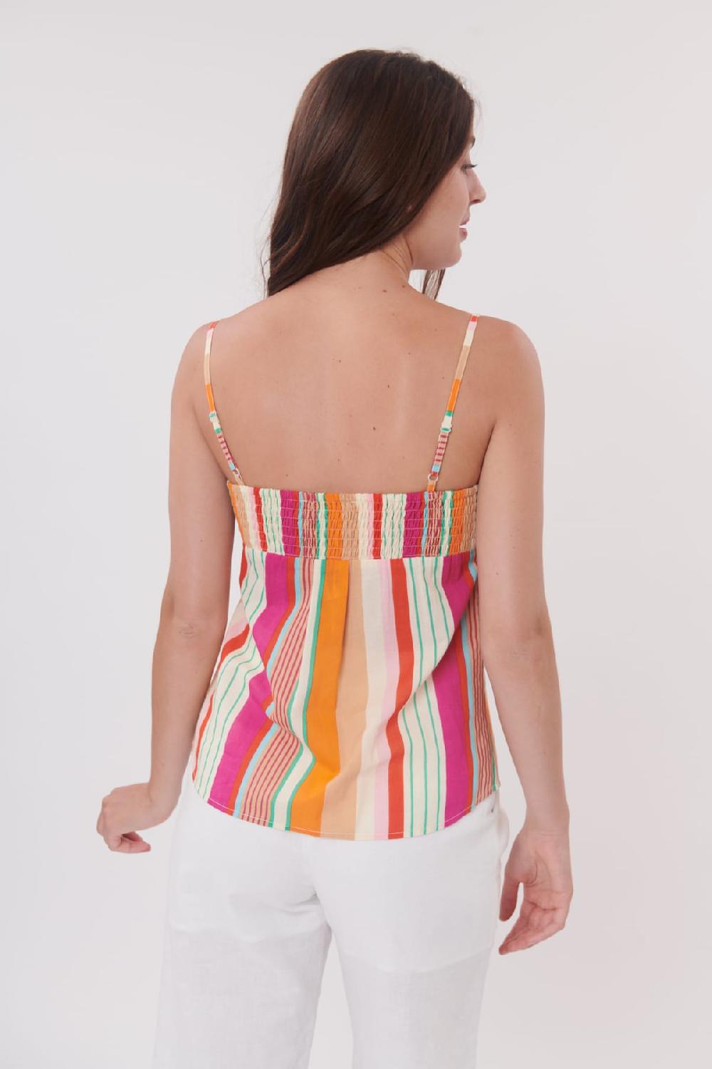 Derhy Débardeur Bustier Imprimé Boutonné REPONSE