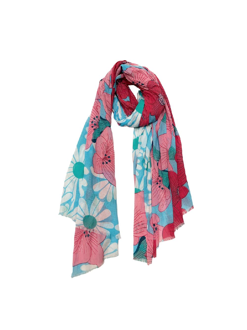 derhy Echarpe imprimée floral en coton QUARANTE