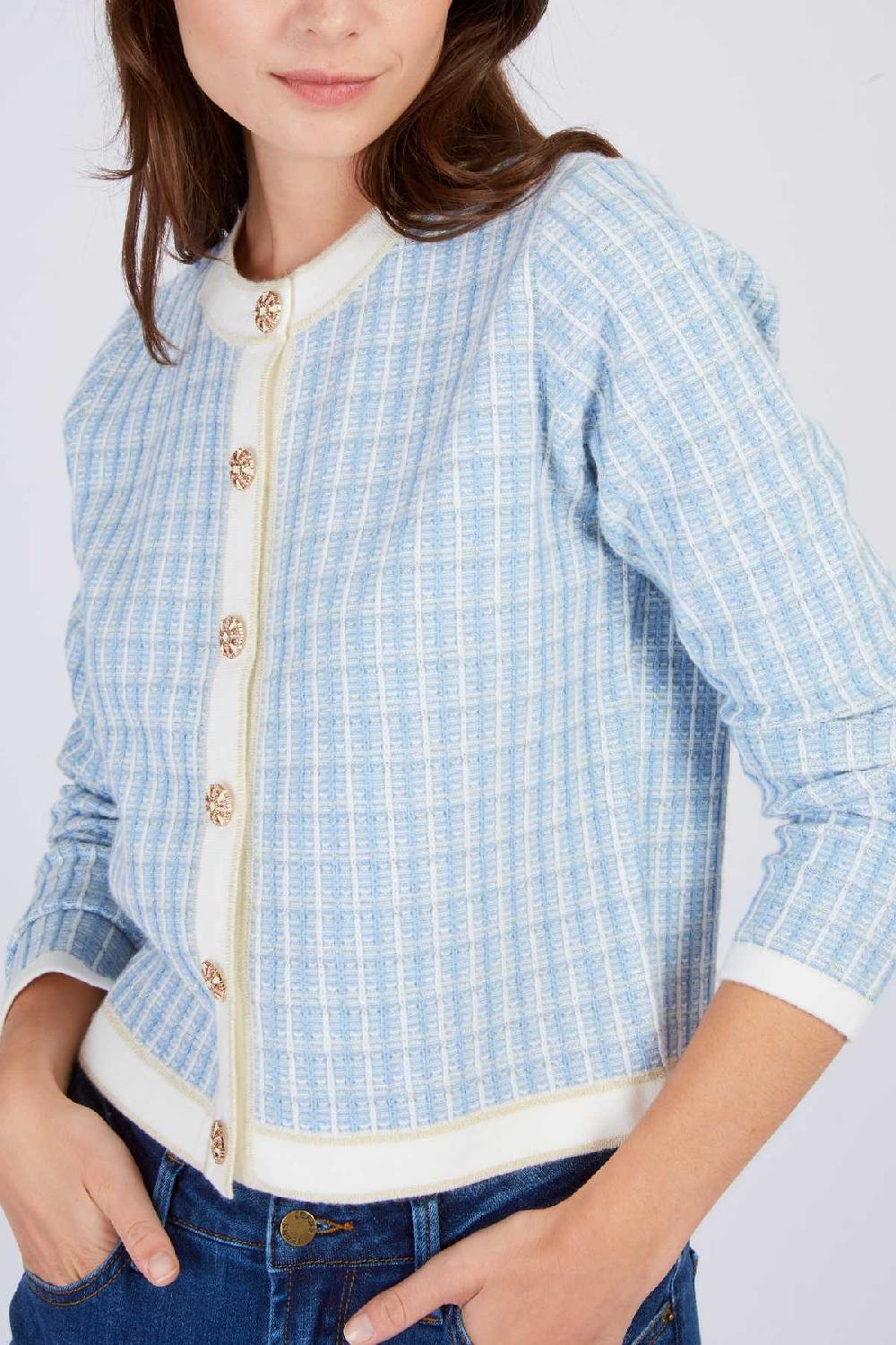 Derhy Gilet En Maille à Motif FLORINDA