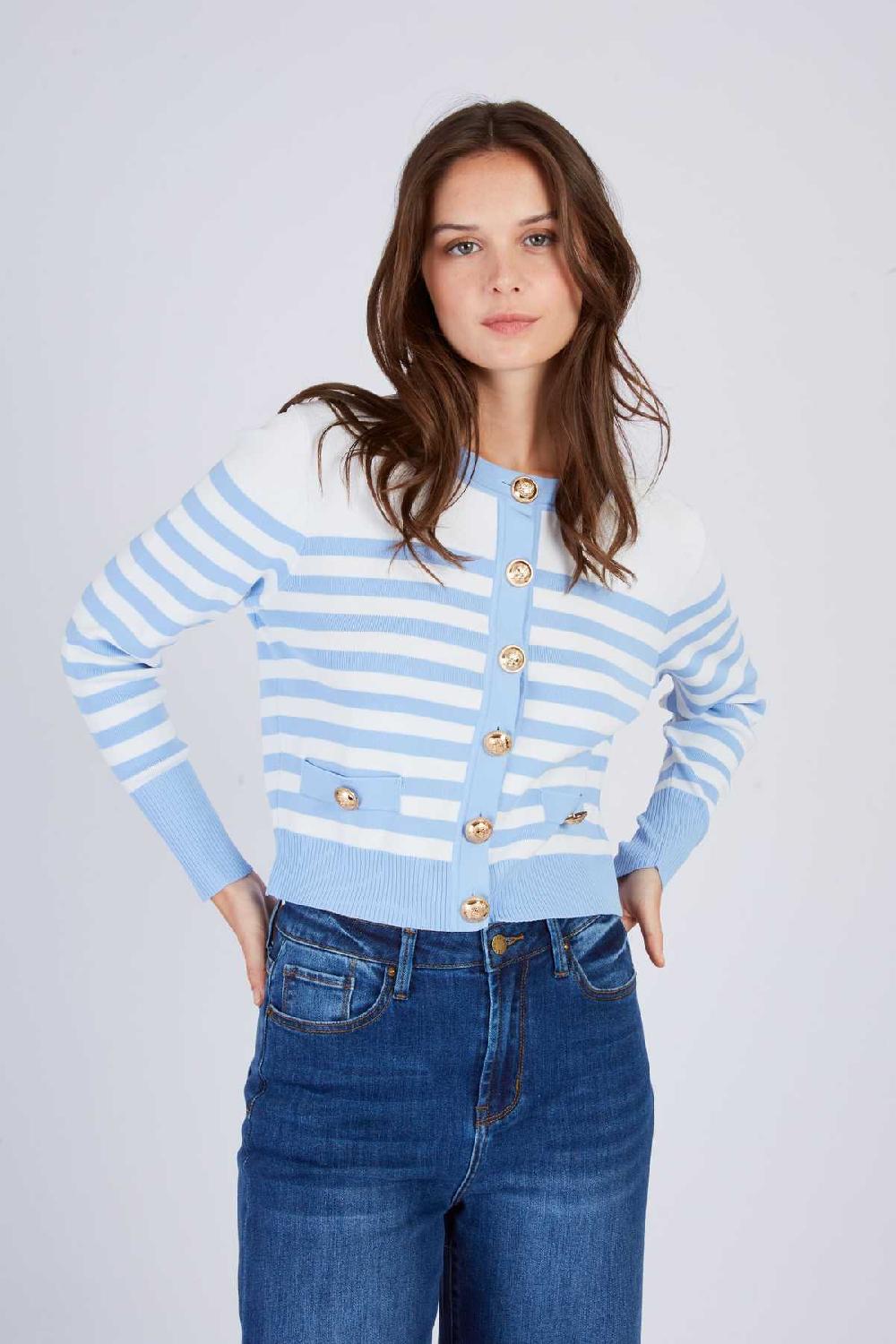 Derhy Gilet En Maille Rayé FLORIDE