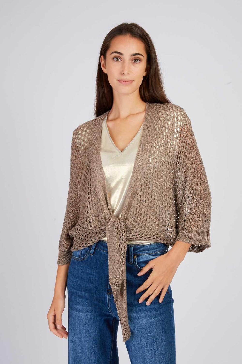 Derhy Gilet Uni En Maille Ajourée FORTUNE