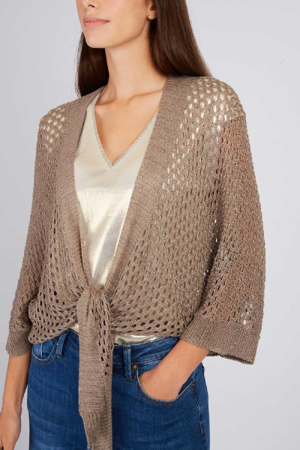 Derhy Gilet Uni En Maille Ajourée FORTUNE