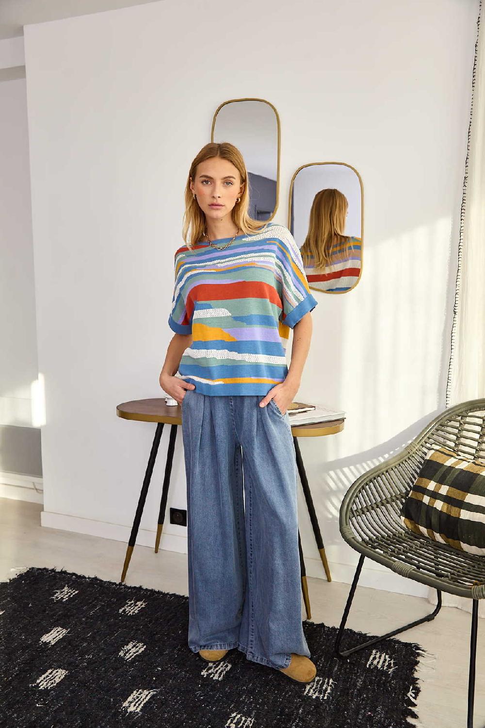 derhy Haut rayé en maille EFFIE