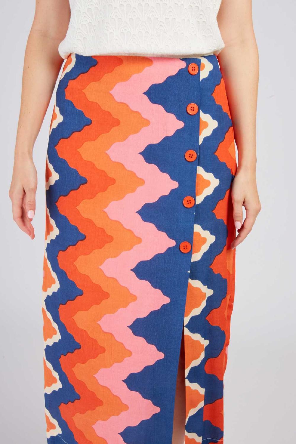 Derhy Jupe Fendu Imprimée AKEMI