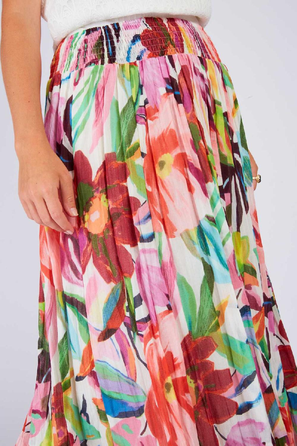 Derhy Jupe Longue à Motif Floral AILEEN