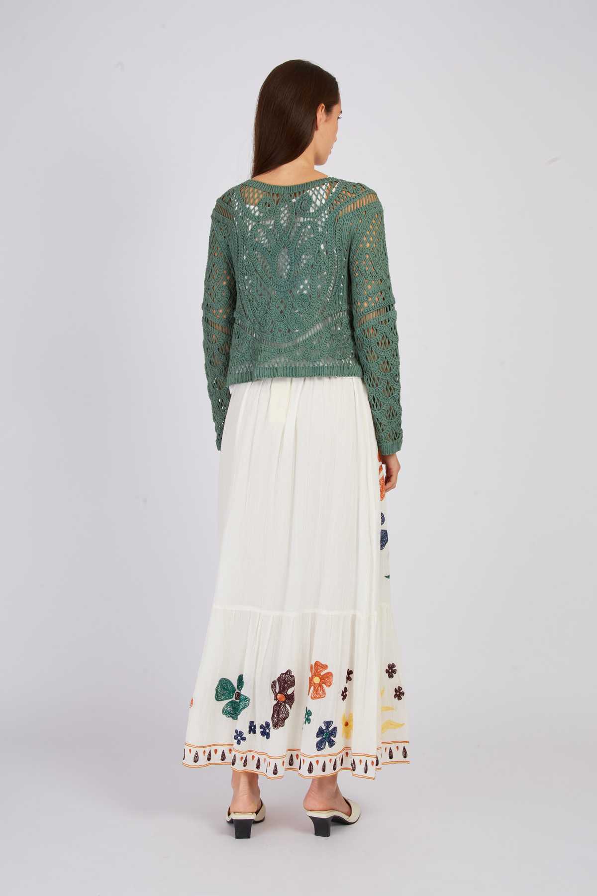 Derhy Jupe Longue Brodée ALBI