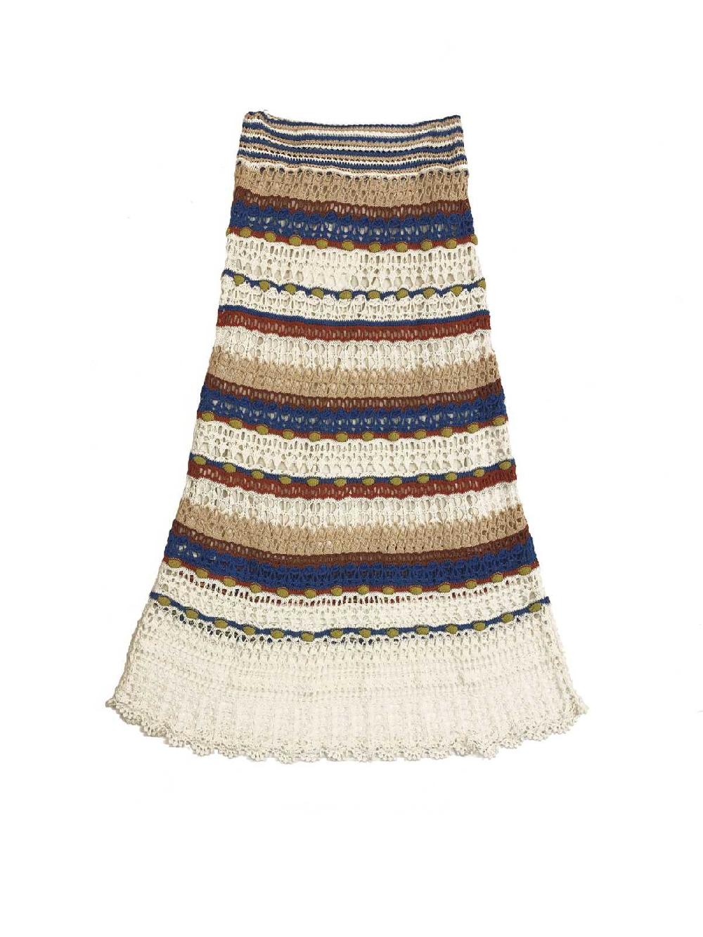 Derhy Jupe Longue En Maille Ajourée VENDANGES