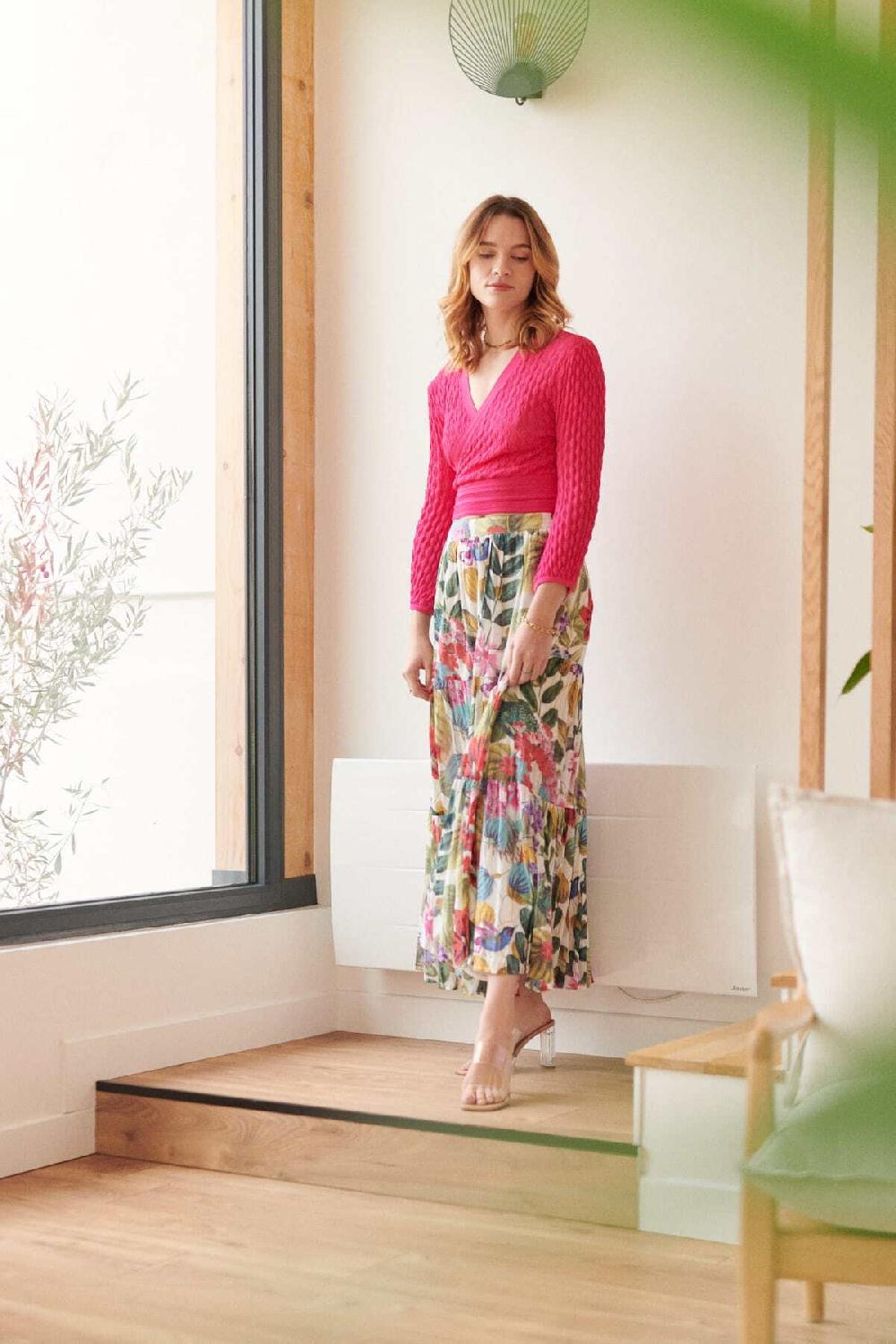 derhy Jupe longue imprimée en coton FORTUNE