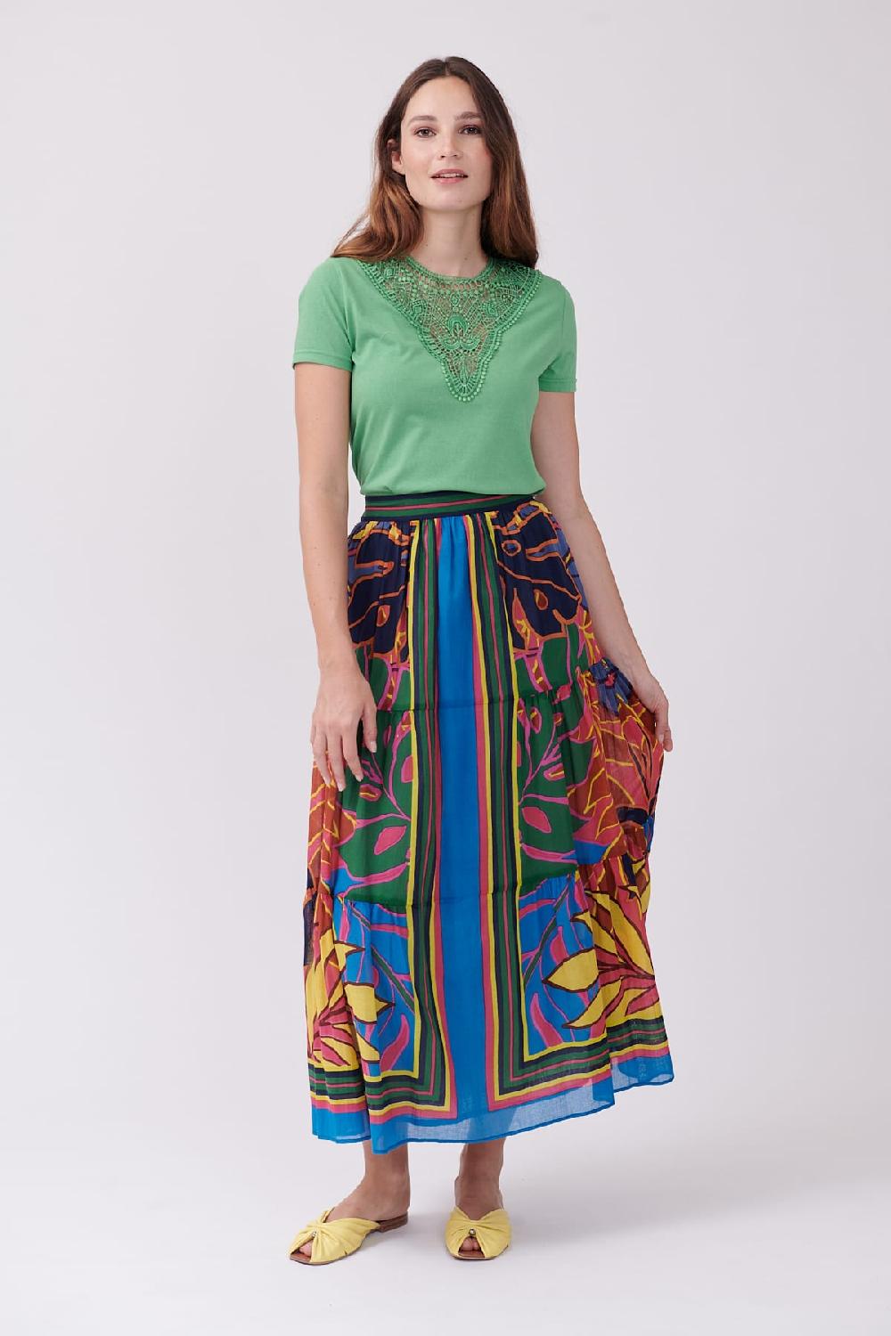 derhy Jupe longue imprimée VIADUC