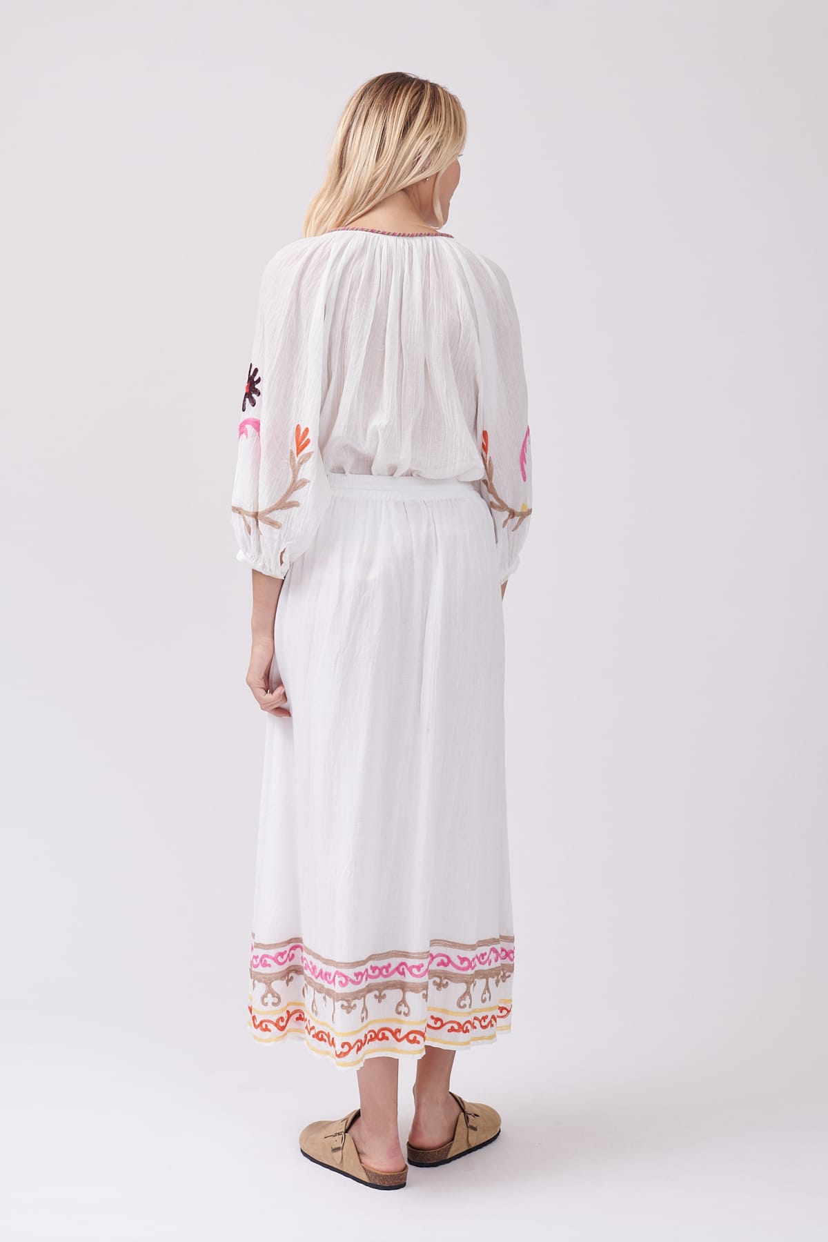 Derhy Jupe Longue Maxi Brodée VALLORIS