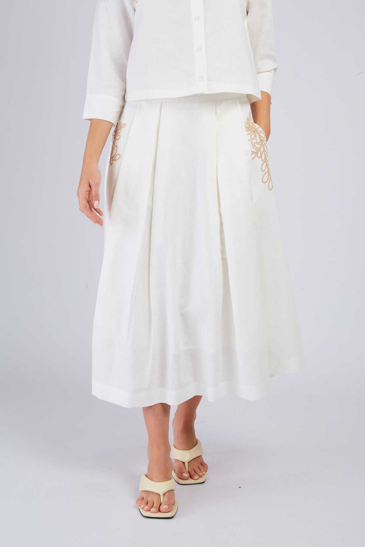 Derhy Jupe Mi Longue Avec Droderies AGEN