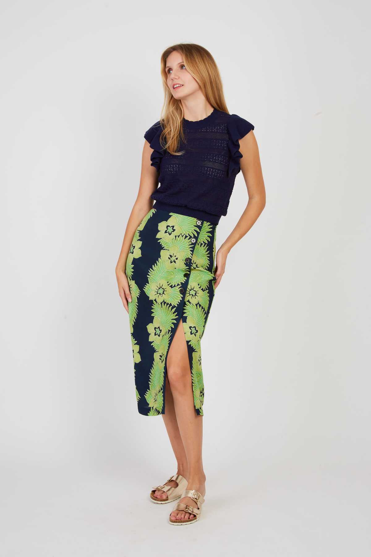 derhy Jupe midi imprimée ALBERTA