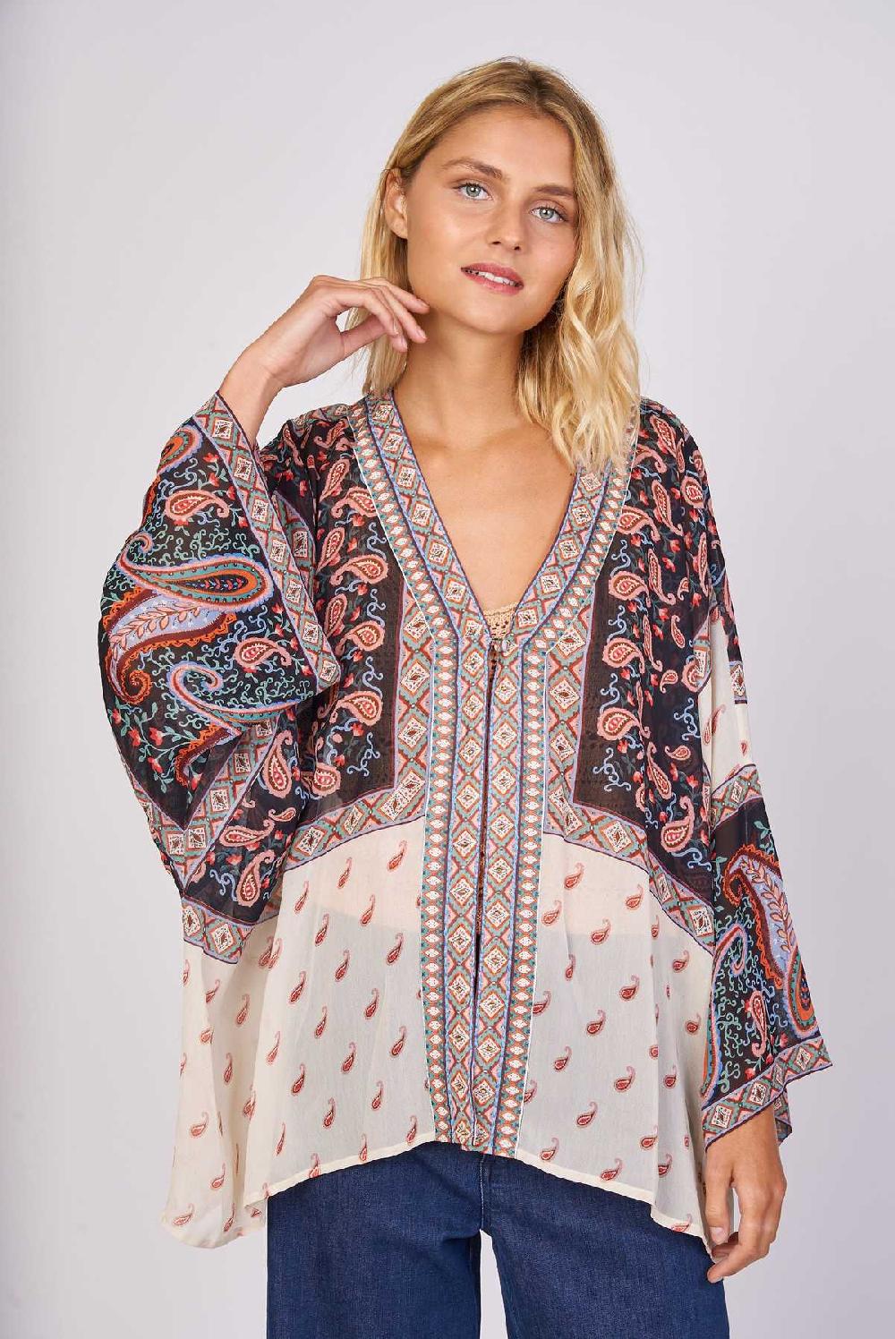 Derhy Kimono Fluide Imprimé ELISSANDRE