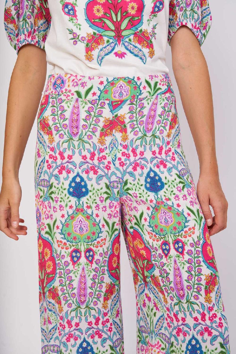 Derhy Pantalon Ample Imprimé Viscose JOLIFLOR