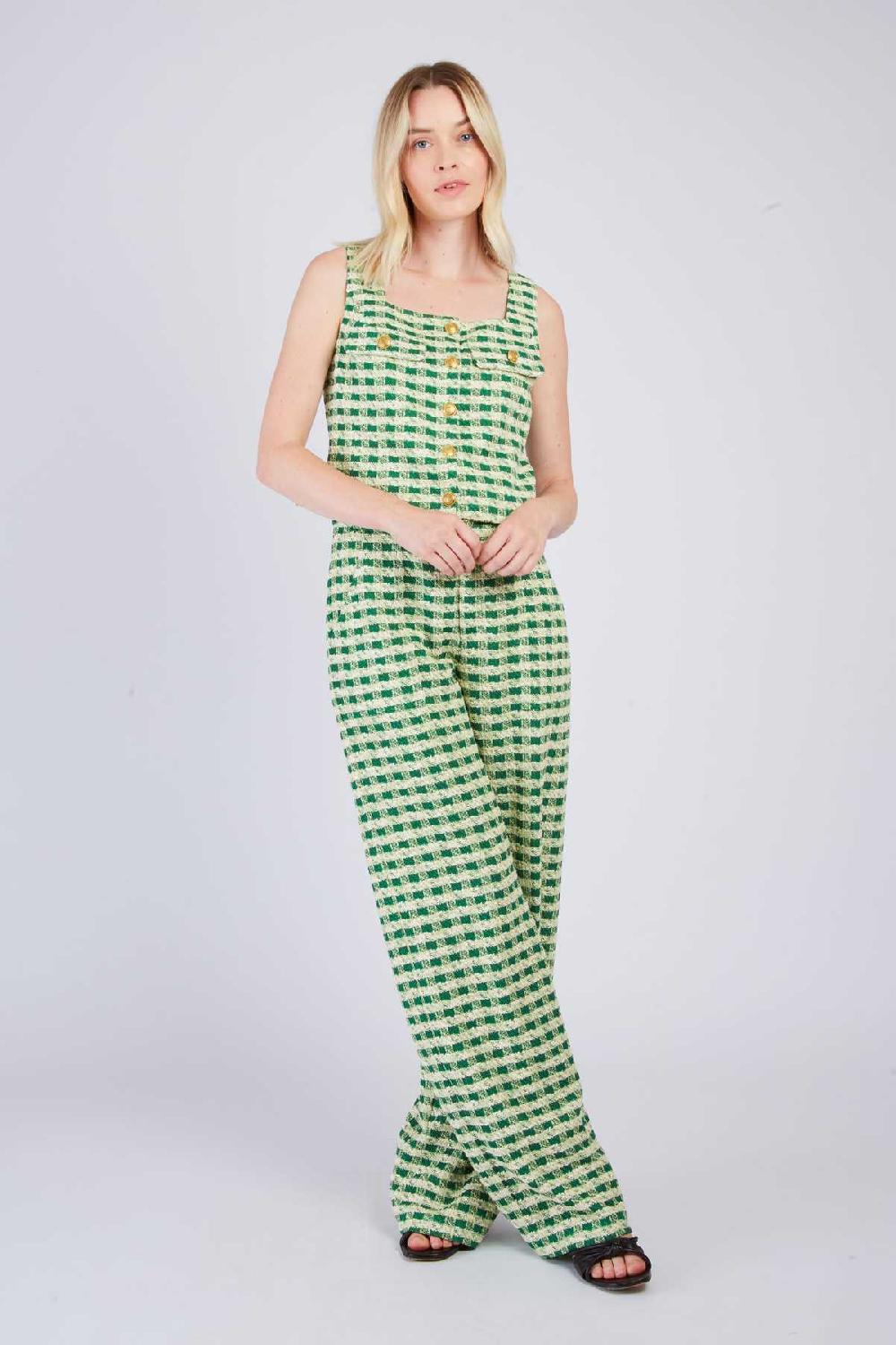 Derhy Pantalon Droit à Carreaux DAHLIA