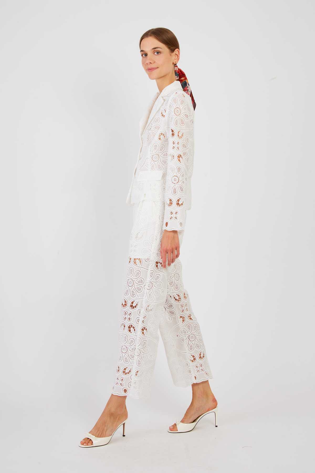 Derhy Pantalon Droit En Dentelle DAMIENNE