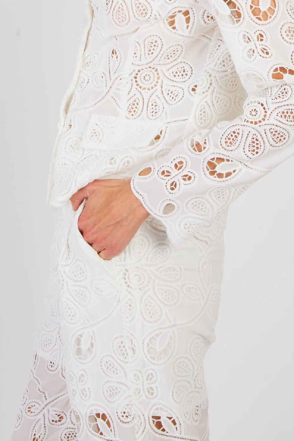 Derhy Pantalon Droit En Dentelle DAMIENNE