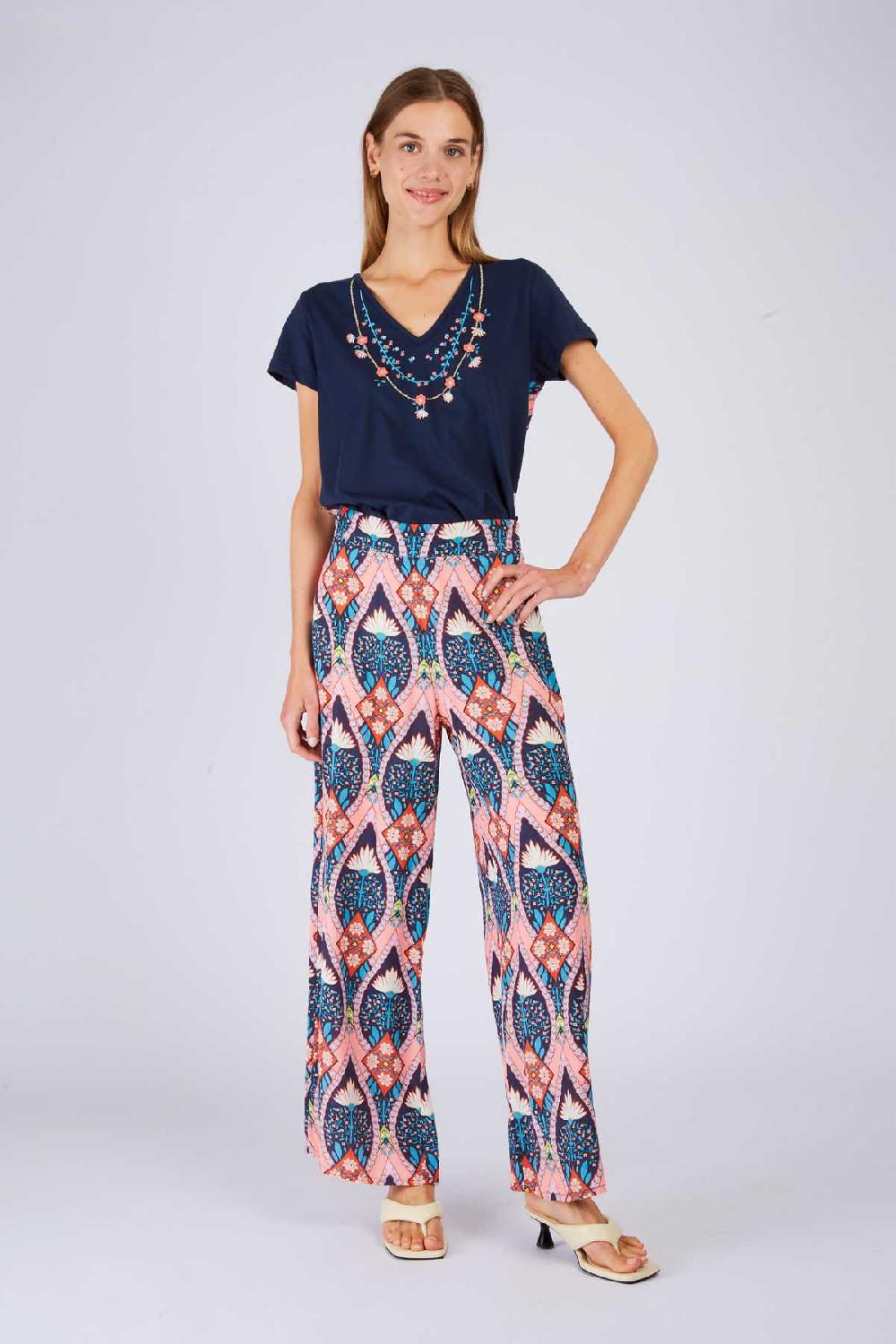 derhy Pantalon évasé imprimé DALILA