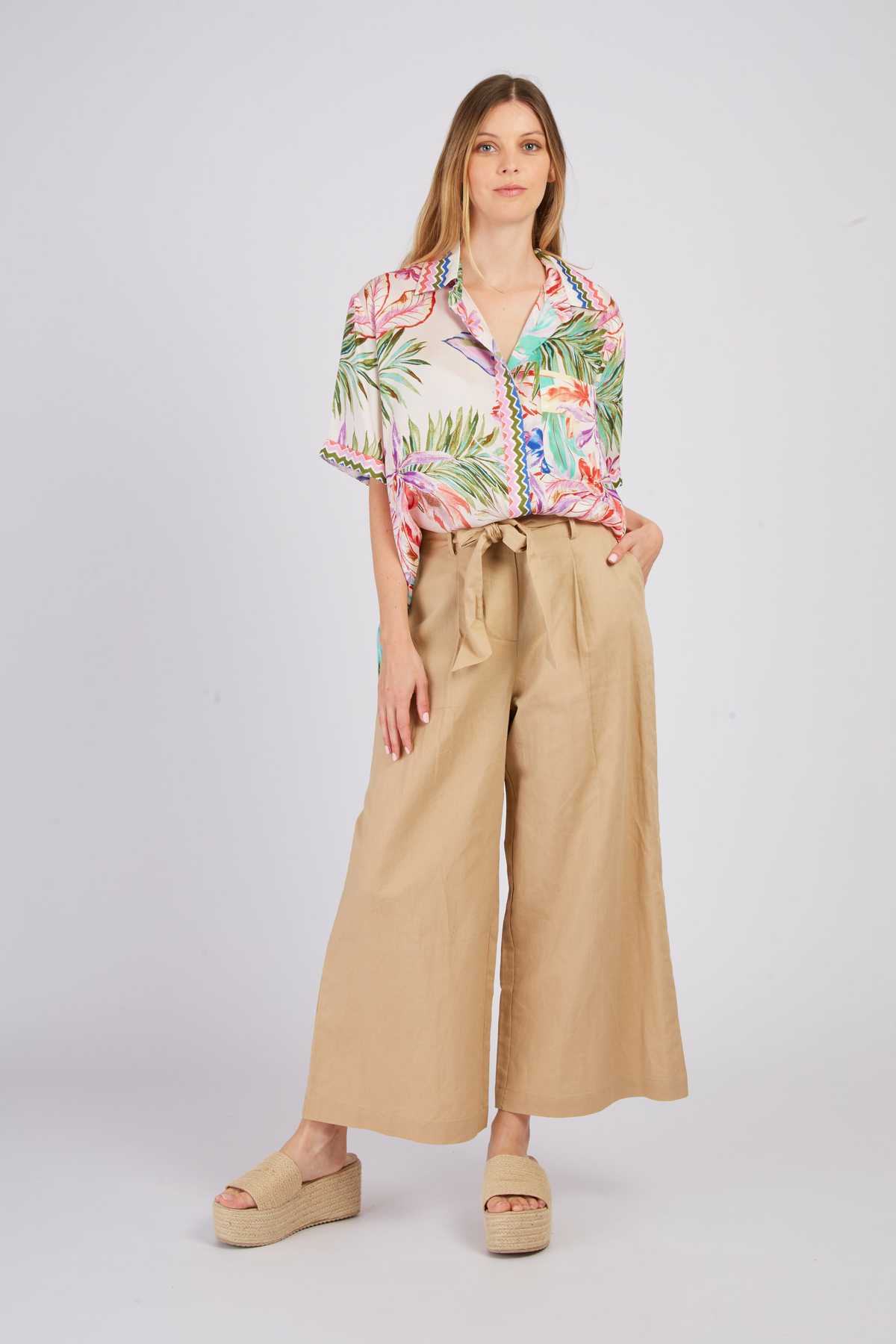 Derhy Pantalon Uni évasé DAFINA