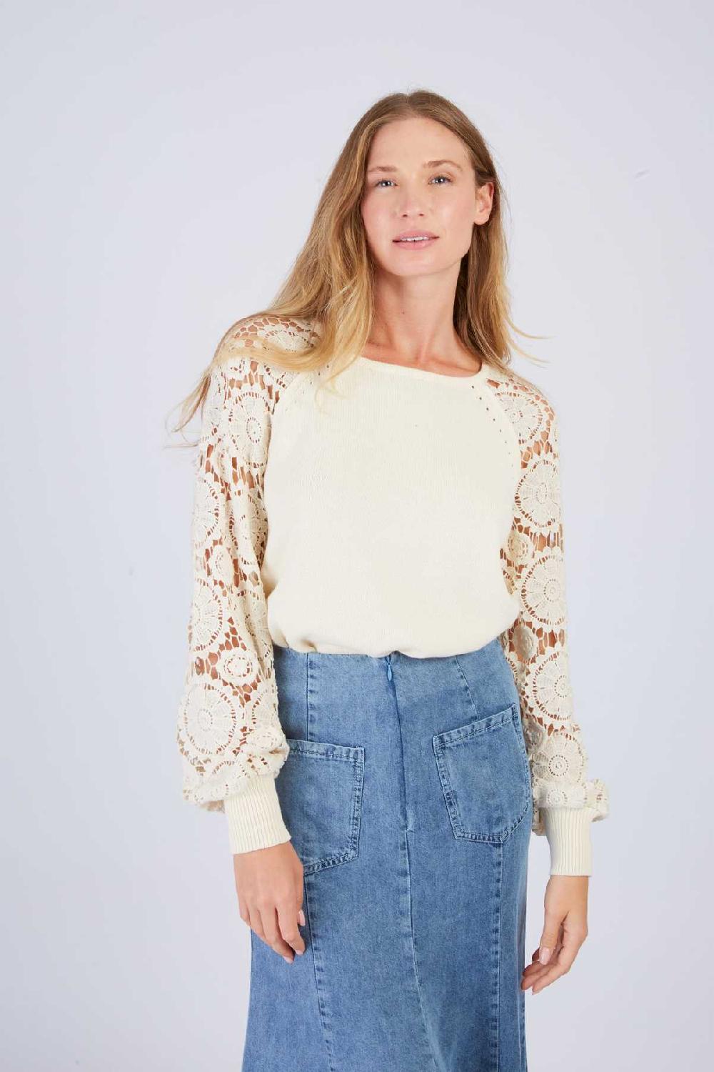 Derhy Pull Uni En Crochet ELMIRA