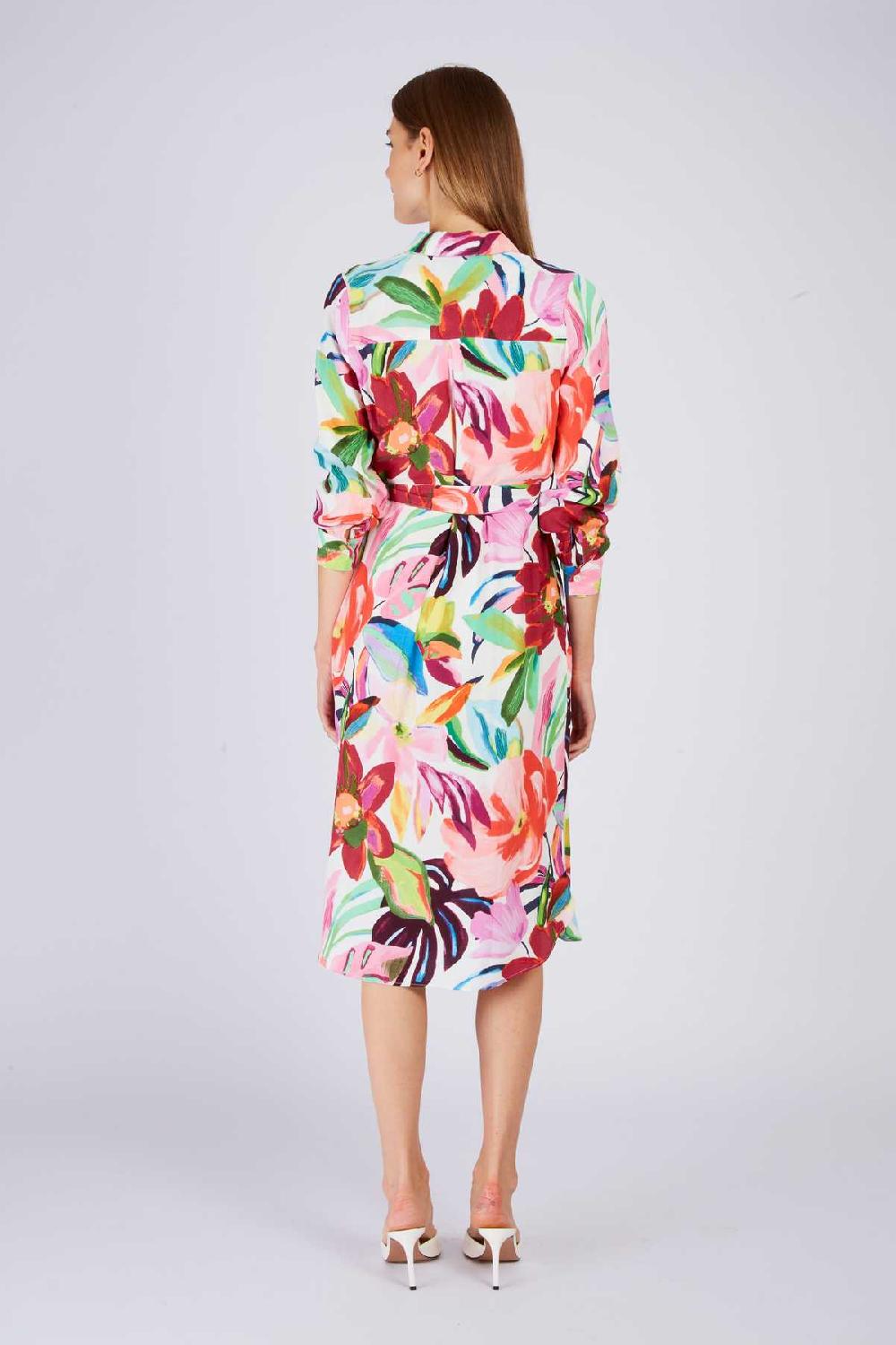 Derhy Robe Chemise Imprimé Floral PINK