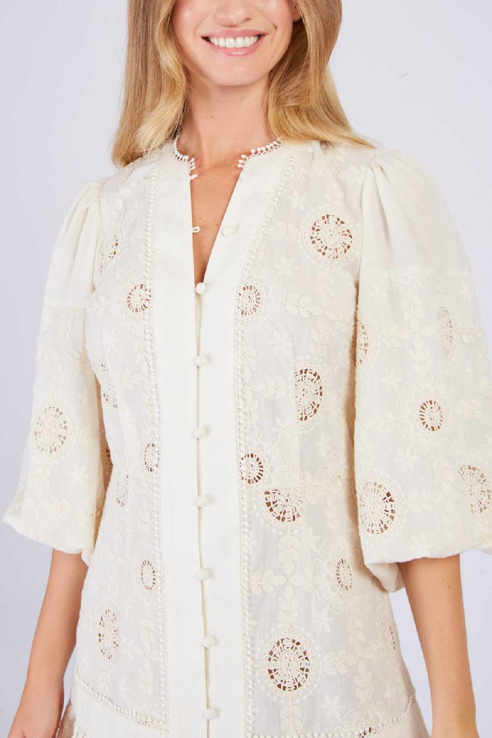 Derhy Robe Courte Brodée CARNAC