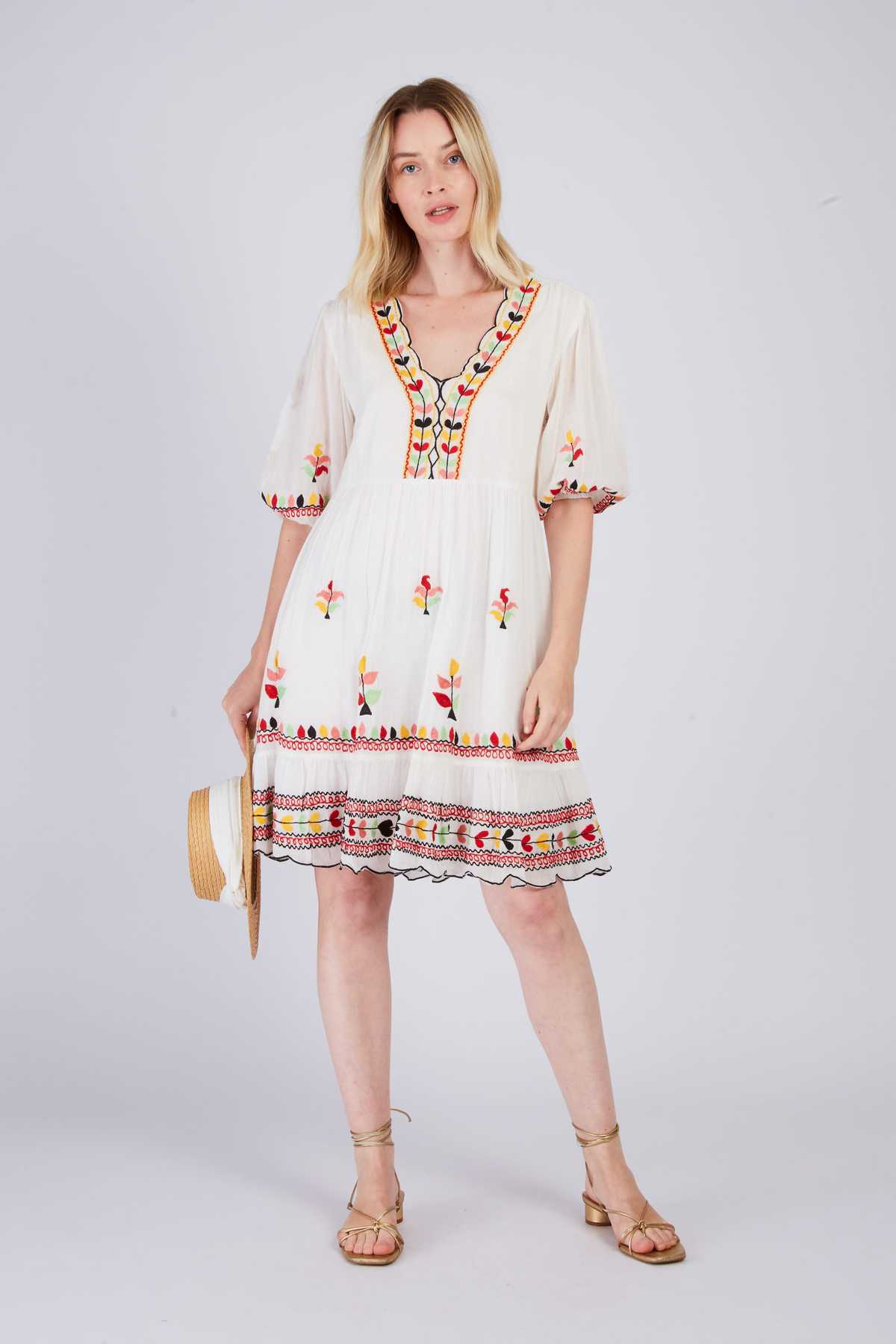 derhy Robe courte brodée CHRYSLA