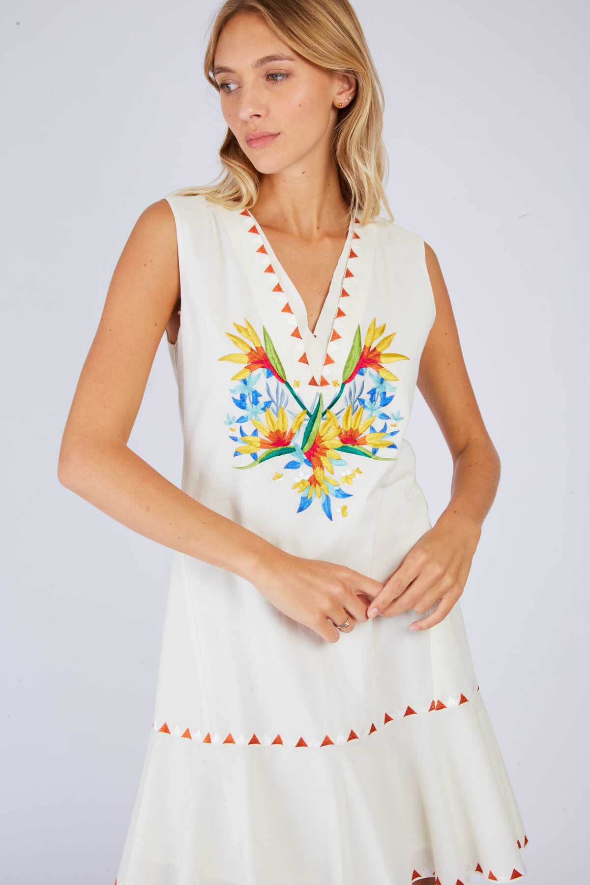 Derhy Robe Courte Brodée CLARA