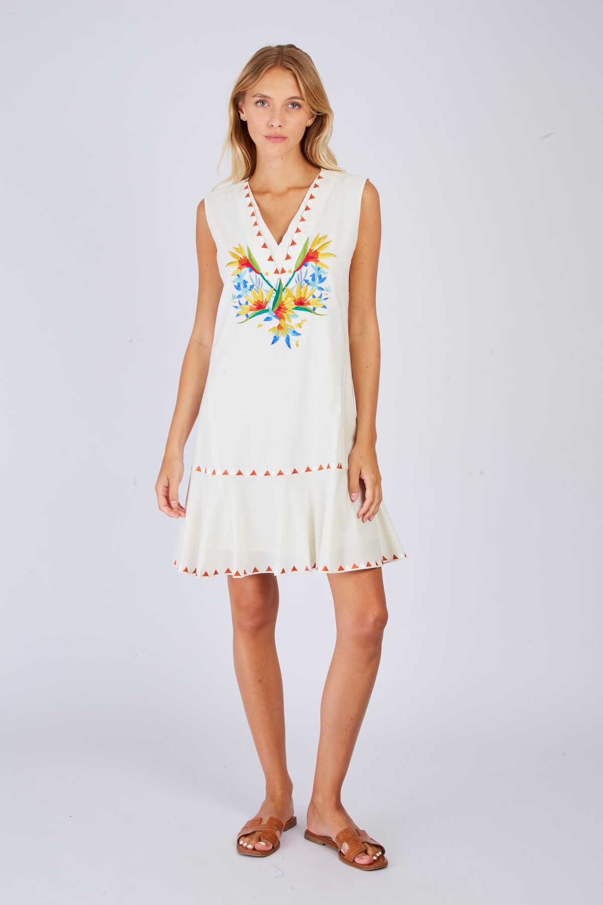 derhy Robe courte brodée CLARA