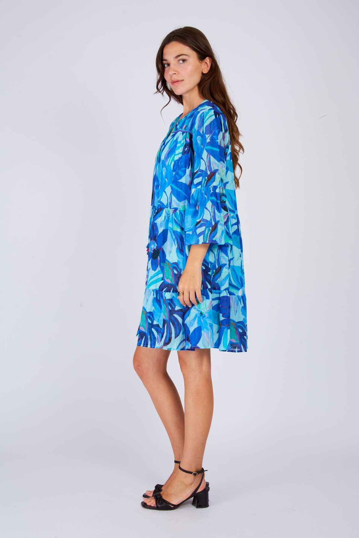 Derhy Robe Courte Evasée à Motif Floral PERMAYOU