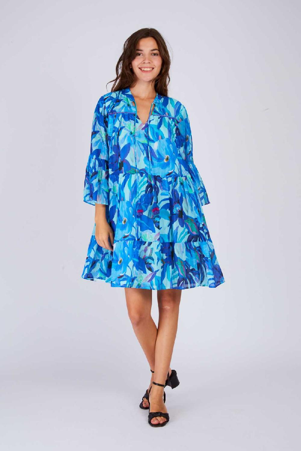 derhy Robe courte evasée à motif floral PERMAYOU