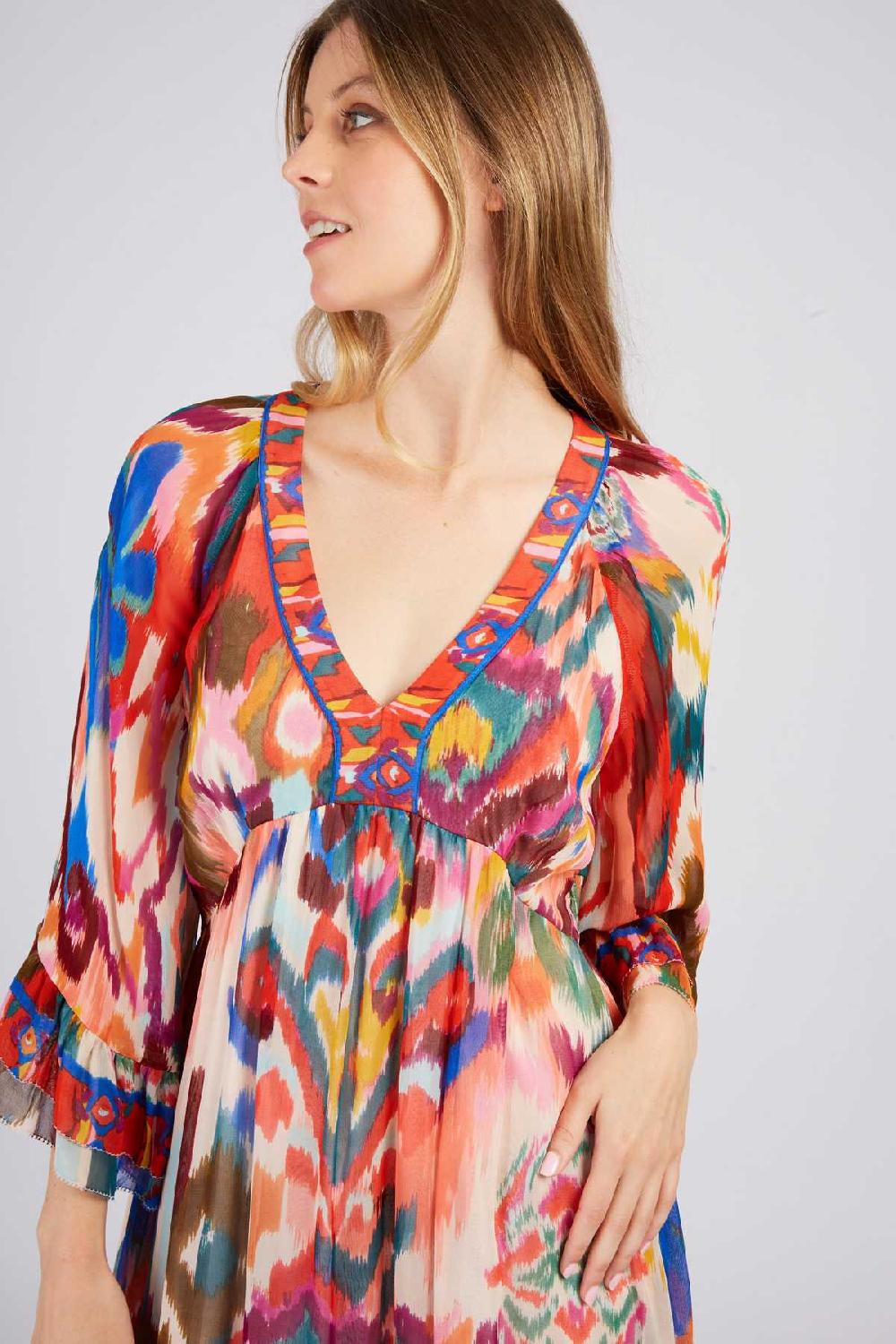 Derhy Robe Courte Imprimée Fluide PACOTILLE